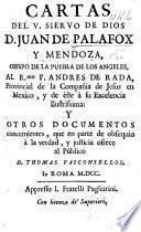 Cartas ... al Rmo P. A. de Rada: y atros documentos concernientes que ... ofrece al Público T. Vasconcellos