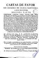 Cartas de favor en nombre de Maria Santisima a sus devotos en milagros del Rosario, 2