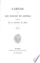 Cartas de San Ignacio de Loyola fundador de la Compañia de Jesús