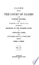 Cases Decided in the Court of Claims of the United States