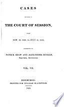 Cases Decided in the Court of Session