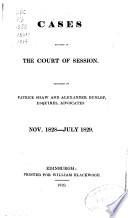 Cases Decided in the Court of Session, Teind Court, Court of Exchequer and House of Lords