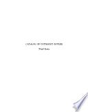Catalog of Copyright Entries