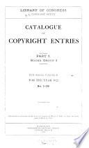 Catalog of Copyright Entries