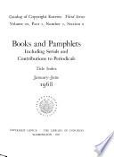 Catalog of Copyright Entries. Third Series