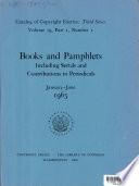Catalog of Copyright Entries. Third Series