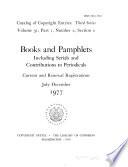 Catalog of Copyright Entries. Third Series