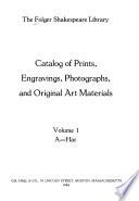 Catalog of Prints, Engravings, Photographs, and Original Art Materials