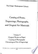 Catalog of Prints, Engravings, Photographs, and Original Art Materials