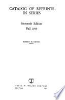 Catalog of Reprints in Series
