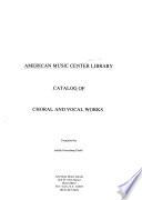 Catalog of the American Music Center Library