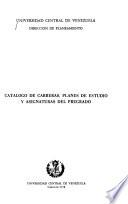 Catálogo de carreras, planes de estudio y asignaturas del pregrado