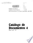 Catálogo de documentos: Marzo-abril, 1985