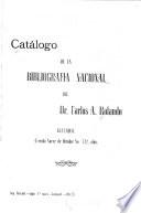 Catálogo de la Bibliografía nacional
