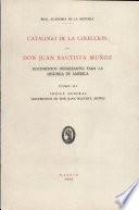 Catálogo de la colección de D. Juan Bautista Muñoz. Vol. III.