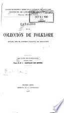 Catálogo de la colección de folklore donada: Santiago del Estero. Catamarca