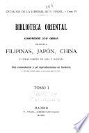 Catalogo de la libreria de P. Vindel: Bibl. oriental. Filipinas, Japón, China ... 1911-12