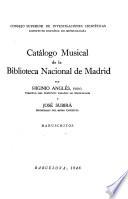 Catálogo de la música antigua conservada en España