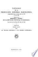 Catálogo de la producción editorial barcelonesa