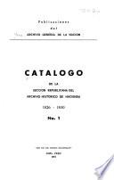Catálogo de la Sección Republicana del Archivo Histórico de Hacienda