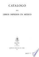 Catálogo de libros impresos en México