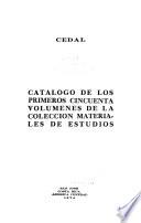 Catálogo de los primeros cincuenta volúmenes de la colección Materiales de estudios