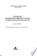 Catálogo de manuscritos de la Biblioteca Nacional con poesía en castellano de los siglos XVI y XVII: Indices