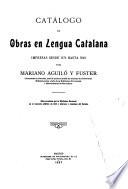 Catálogo de obras en lengua catalana impresas desde 1474 hasta 1860