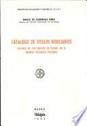 Catálogo de títulos nobiliarios