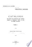 Catálogo de todos los periódicos que existen desde su fundación hasta el año de 1935, inclusive: Periódicos nacionales. Letras A-P