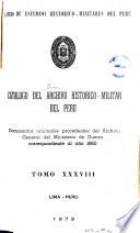 Catalogo del Archivo Historico-Militar del Peru