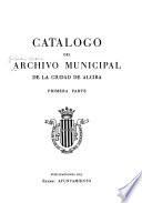 Catálogo del Archivo Municipal de la ciudad de Alcira