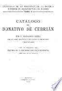 Catálogo del donativo de Cebrián