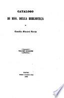 Catalogo di mss. della Biblioteca di Camillo Minieri Riccio
