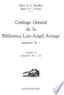 Catálogo general de la Biblioteca Luis-Angel Arango: Comprende: 300 a 333