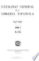Catálogo general de la librería española, 1931-1950