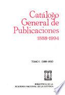 Catálogo general de publicaciones, 1888-1994