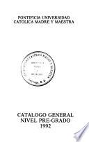 Catálogo general, nivel pre-grado