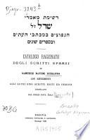 Catalogo ragionato degli scritti sparsi di Samuele Davide Luzzatto