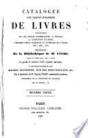 Catalogue d'une collection extraordinaire de livres ...