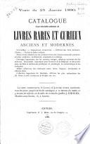 Catalogue d'une très belle collection de livres de De Decker