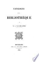 Catalogue de la bibliothèque de M.A. Van der Linde