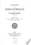 Catalogue de la bibliothèque de Monsieur Ricardo Heredia, Comte de Benahavis