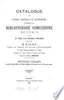 Catalogue de ... la bibliothèque Somisienne de Turin, dont la vente aux enchères publiques aura lieu