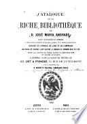 Catalogue de la riche bibliothèque