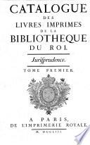 Catalogue des livres imprimés de la Bibliotheque du Roy