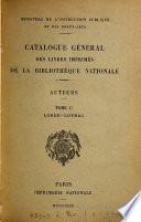 Catalogue général des livres imprimés de la Bibliothèque nationale