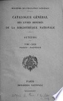 Catalogue général des livres imprimés de la Bibliothèque nationale