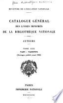 Catalogue général des livres imprimés de la Bibliothèque nationale