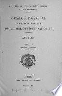 Catalogue général des livres imprimés de la Bibliothèque nationale